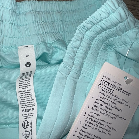 NWT Lululemon Hotty Hot HR Short 4” Inseam Ideal Mint IDLM Size 10 - Picture 2 of 5
